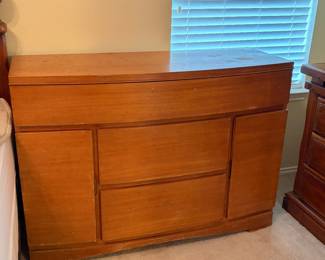 MCM Mahogany bow front buffet cabinet or dresser 