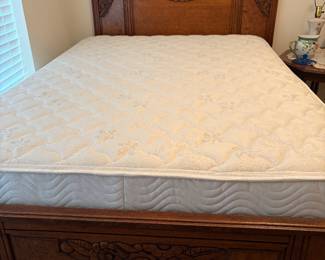 Antique, Wood carved,  full size bed 
