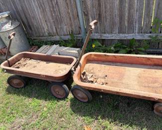 Rustic radio flyer wagons