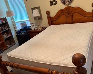 Vintage Solid Oak Queen bed