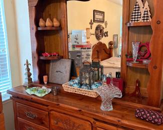 MCM dresser with hutch