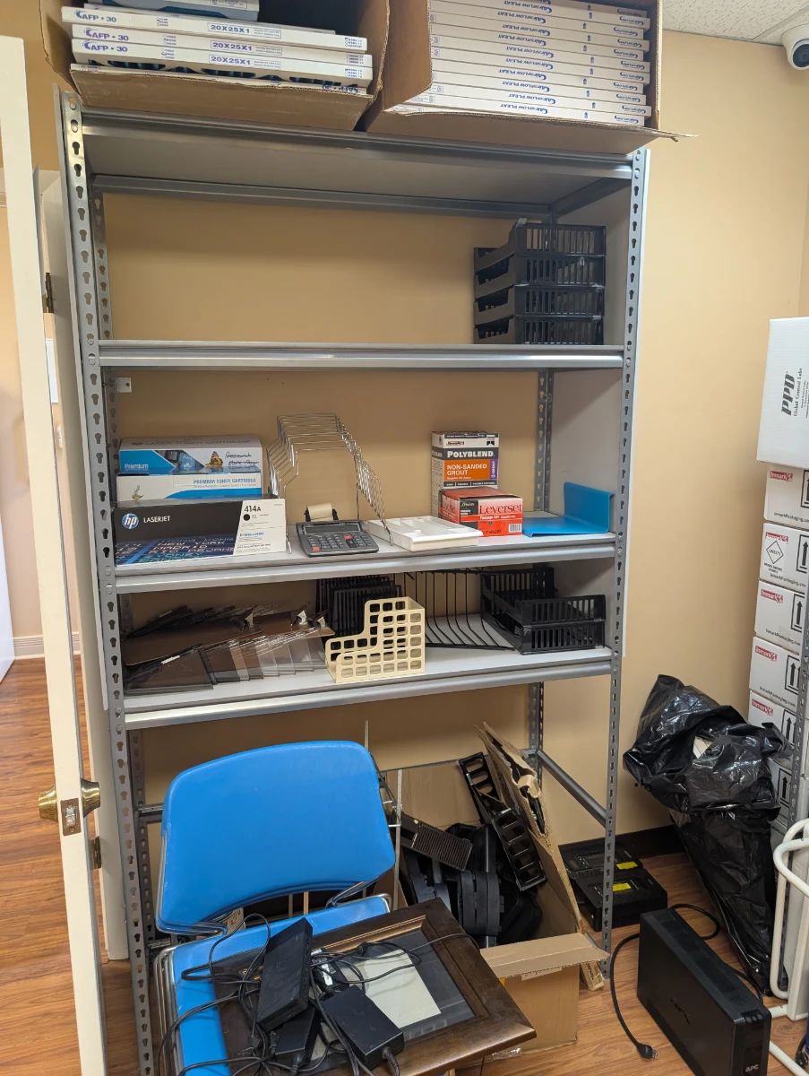 Metal shelving rack content sold separately