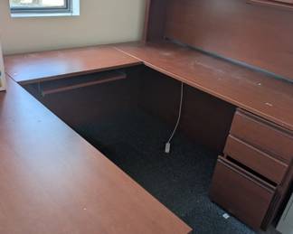 Four-Piece desk including hodgetop