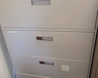 Four-drawer 36-in wide metal file cabinet