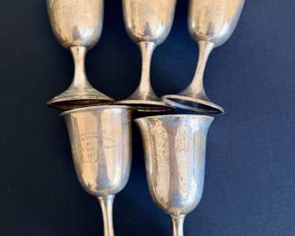 Sterling silver trophy goblets
