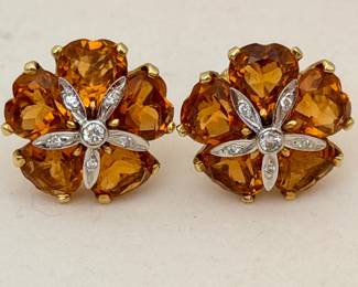 Mixed 18K/14K earrings