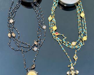Virgin Saints and Angels (a large collection of necklaces, pendants, and earrings)