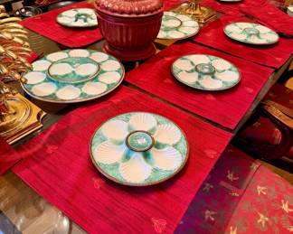 Majolica Oyster Plates