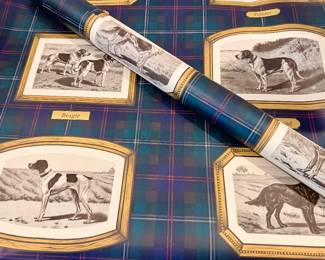Ralph Lauren "Dog Hunt Plaid" wallpaper remnants