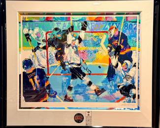 LeRoy Neiman "Gretzky's Goal" Custom Framed Serigraph; signed