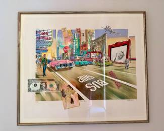 Daniel Authouart; "Bus Stop"; signed and numbered