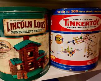 Lincoln Logs, Tinkertoy and other toys and games