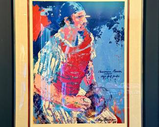 LeRoy Neiman "Thurman Munson" Serigraph.  Signed by the artist