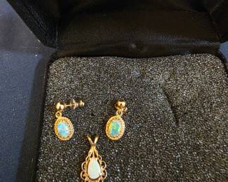 Opal Earrings / Pendant