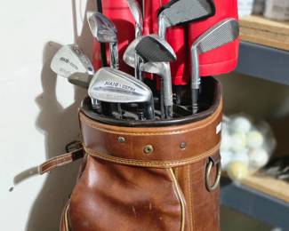 Vintage Leather Golf Bag