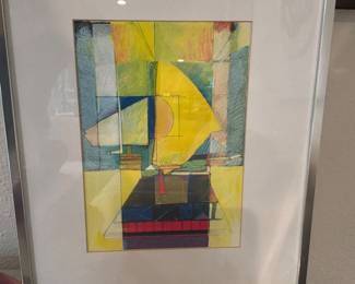 Geometric abstract painting