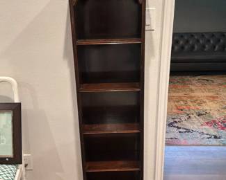 Slim antique cabinet/open bookcase