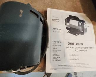 AC Motor Craftsman 1 2 HP Capacitor Start