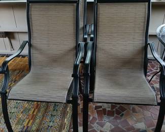4 Lightweight Stackable Sling Chairs