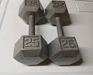 Set Of metal 25lb Weights
