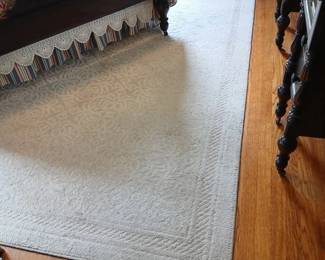 96 Square CreamColored Area Rug