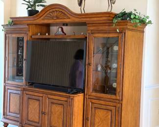Solid wood wall unit