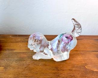 Fenton Hand Painted Dog
