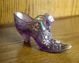 Fenton Hand Painted Shoe