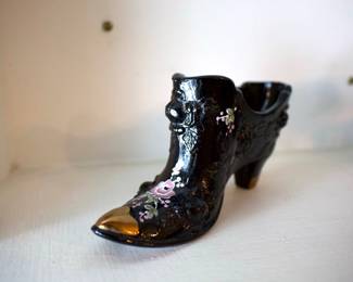 Fenton Hand Painted Shoe