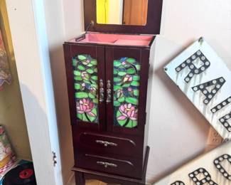 Stained Glass Jewelry Cabinet