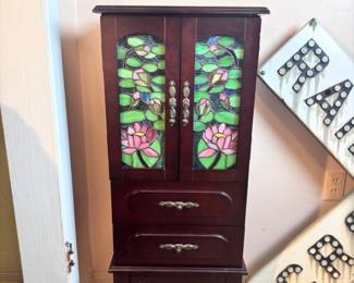 Stained Glass Jewelry Cabinet