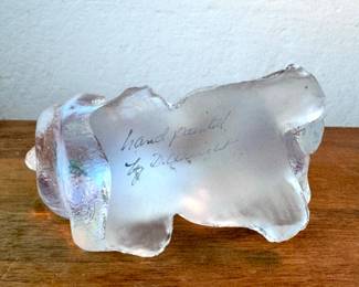 Fenton Hand Painted Dog