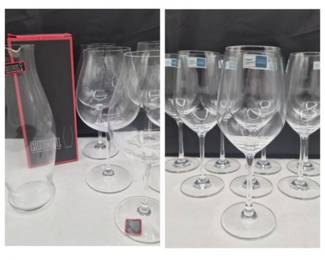 Crystal Stemware Riedel Wine with Carafe &Schott Zwiesel Glasses