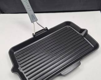 Staub Cast Iron Rectangular Folding Handle Grill Pan