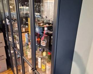 Dark Blue Modern Shelf Two Door