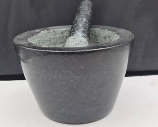 Black Granite Mortar & Pestle