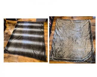Faux Fur Throw Blanket Duo Tahari Home