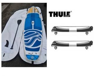 Thule SUP Taxi Carrier & Jimmy Styks 208Hybrid Paddle Board