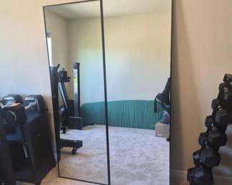 Full Length Black Aluminum Alloy Mirrors Floor or Wall