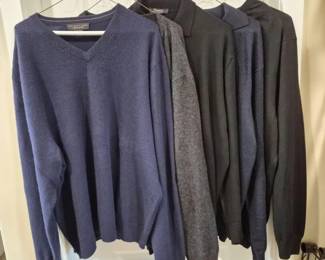 Mens Cashmere Wool Pull Over Sweaters