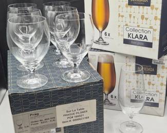 Zwiesel Prag Pilsners Bohemian Crystal Klara Beer Glasses