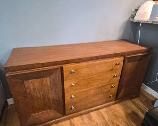 Louis Philippe Style Wood Sideboard Storage Cabinet