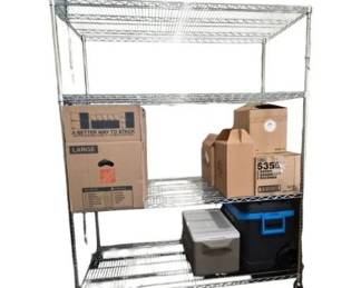 Chrome Wire Storage Rack 24 Inch Deep