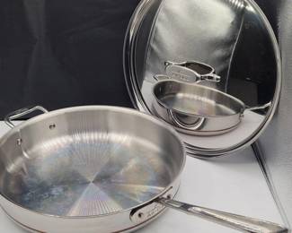 AllClad Stainless Copper Core Fryer Covered Casserole
