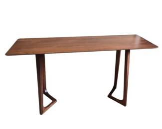 Dania Wood Table Sculpted Curved Legs 