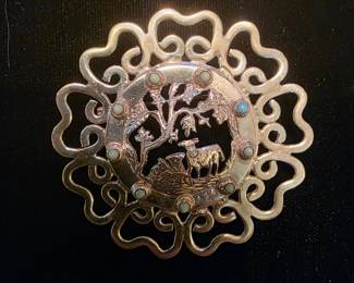 Sterling and Turquoise pin