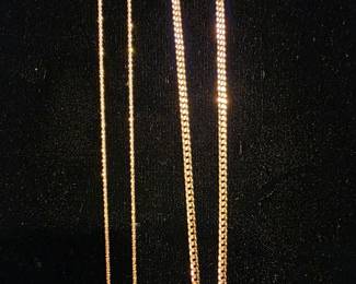 A small sample of the Gold chains in this sale 