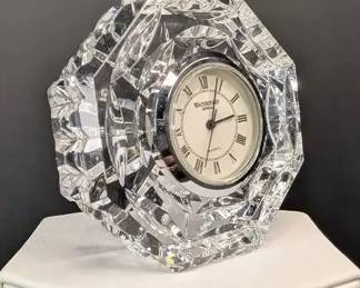 BB038 Vintage Waterford Crystal Octagonal Desk Clock
