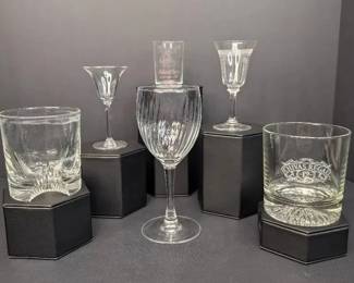 BB051 Group of Colorless Glass Barware