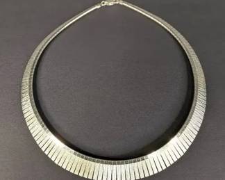 BB005 16inch Vintage Sterling Silver Art Deco Choker